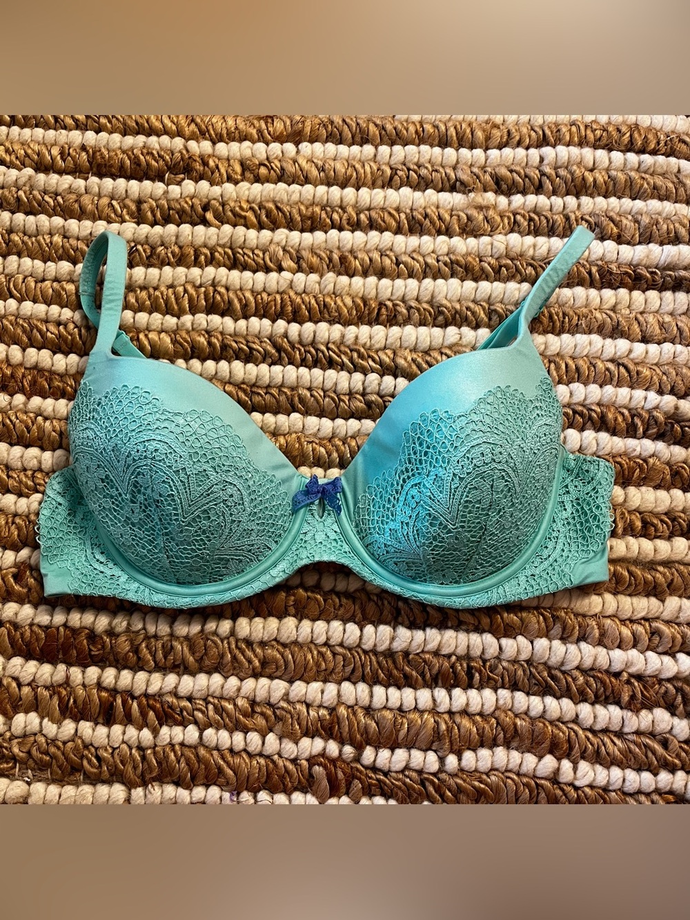 Victoria secret Lace-Accent Teal Demi T-Shirt Bra - Women Intimates